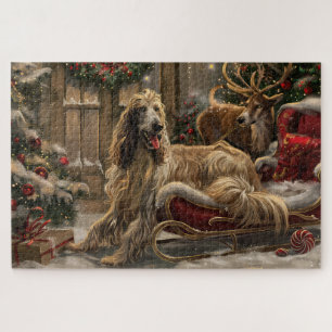 Afghanischer Windhund Weihnachten Festlich