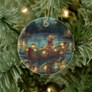 Afghanischer Windhund Weihnachtliche Festliche Rei Keramik Ornament
