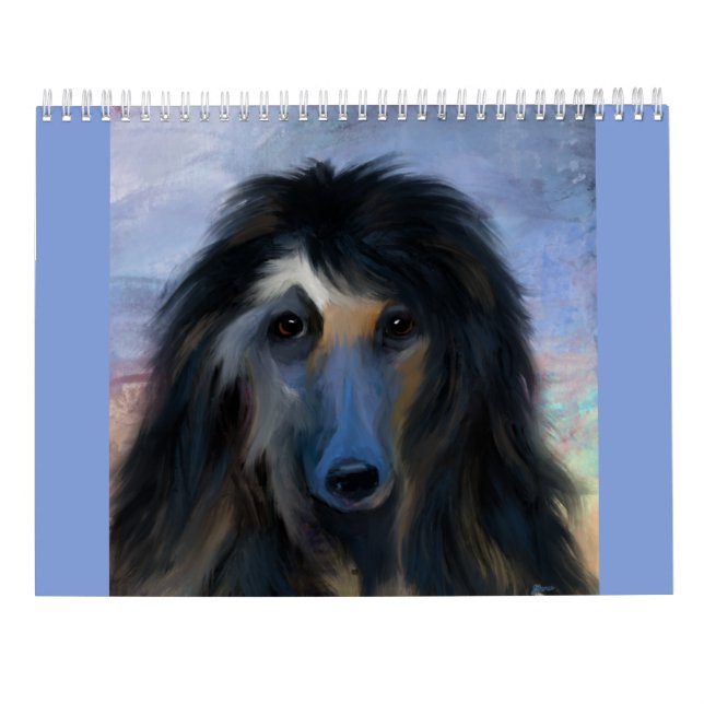 Afghanisches Hound 2025 Kalender (Rückseite)