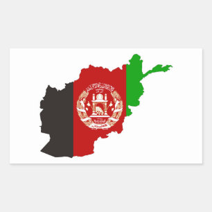 afghanisches Länderflaggensymbol Rechteckiger Aufkleber