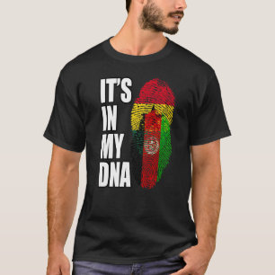 afghanisches und ghanaisches Mix-DNA-Flaggen T-Shirt