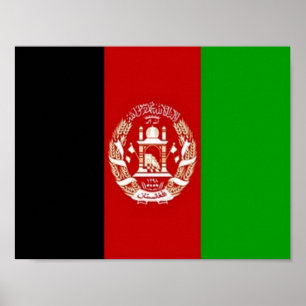 Afghanistan - afghanische Flagge - Poster