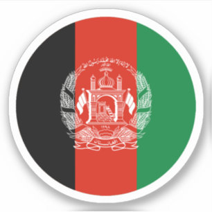 Afghanistan (alt) Flaggenrundkleber Aufkleber
