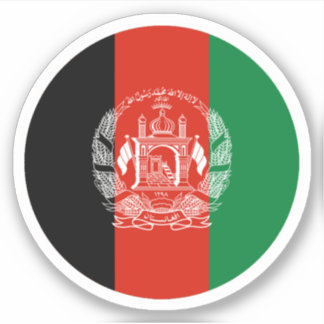 Afghanistan (alt) Flaggenrundkleber Aufkleber