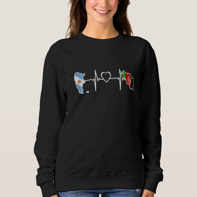 Afghanistan Argentine Flag Afghan Argentinian Hear Sweatshirt (Vorderseite)
