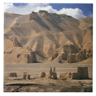 Afghanistan, Bamian Valley. Alte Erde Fliese