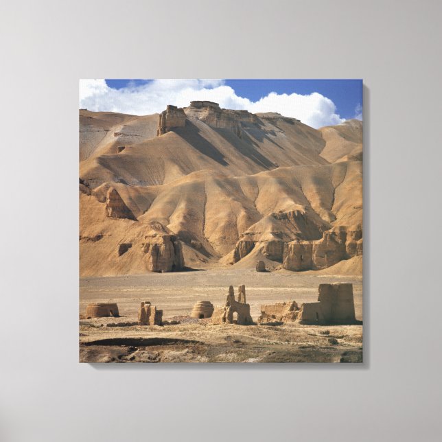 Afghanistan, Bamian Valley. Alte Erde Leinwanddruck (Vorderseite)