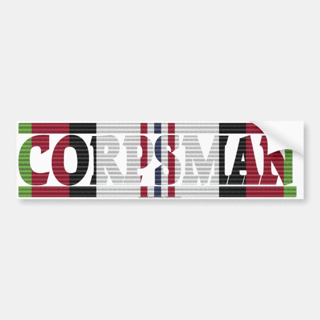 Afghanistan Campaign Medal Ribbon Corpsman Sticker Autoaufkleber (Vorne)