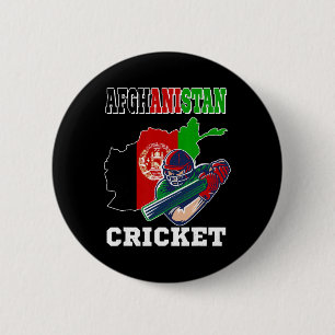 Afghanistan Cricketspieler Flagge Jersey Afghan Sp Button