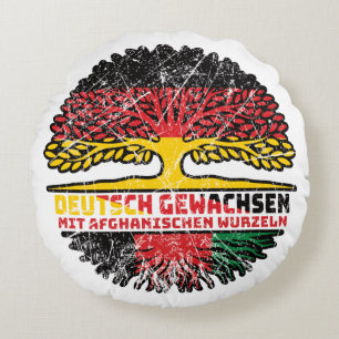 Afghanistan Deutsch Deutschland Baum Rundes Kissen