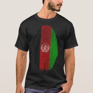 Afghanistan Flag Fingerprint Es ist in meinem DNA- T-Shirt