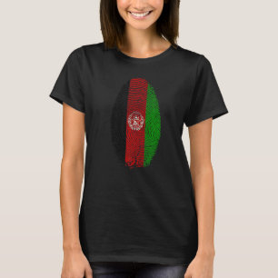 Afghanistan Flag Fingerprint Es ist in meinem DNA- T-Shirt