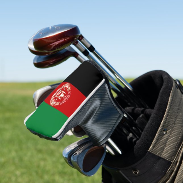 Afghanistan flag golf headcover (In Situ)