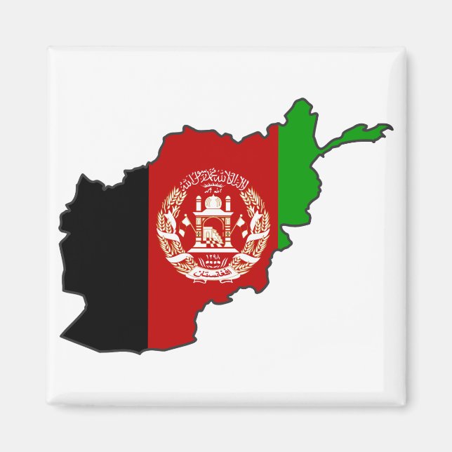 Afghanistan-Flag-Karte Magnet (Vorne)