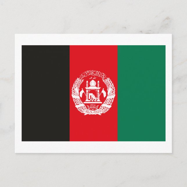 Afghanistan Flag Postkarte (Vorderseite)