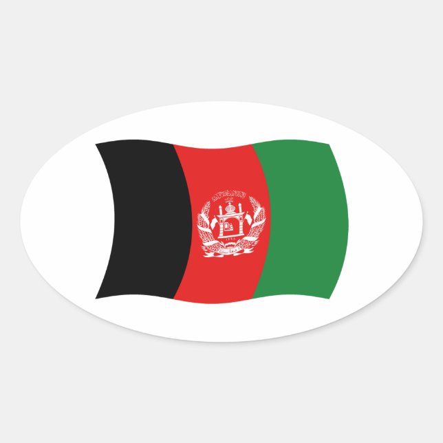 Afghanistan Flag Sticker (Vorderseite)
