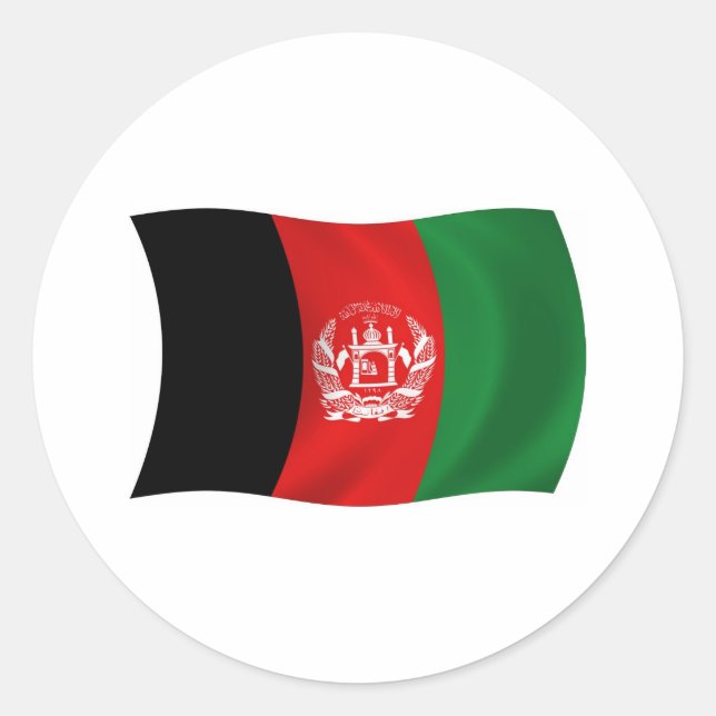 Afghanistan Flag Sticker (Vorderseite)