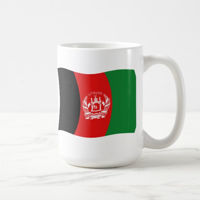 Afghanistan Flag-Tasse Kaffeetasse (Rechts)