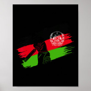 Afghanistan-Flagge Afghanistan Cricket Fan Spieler Poster