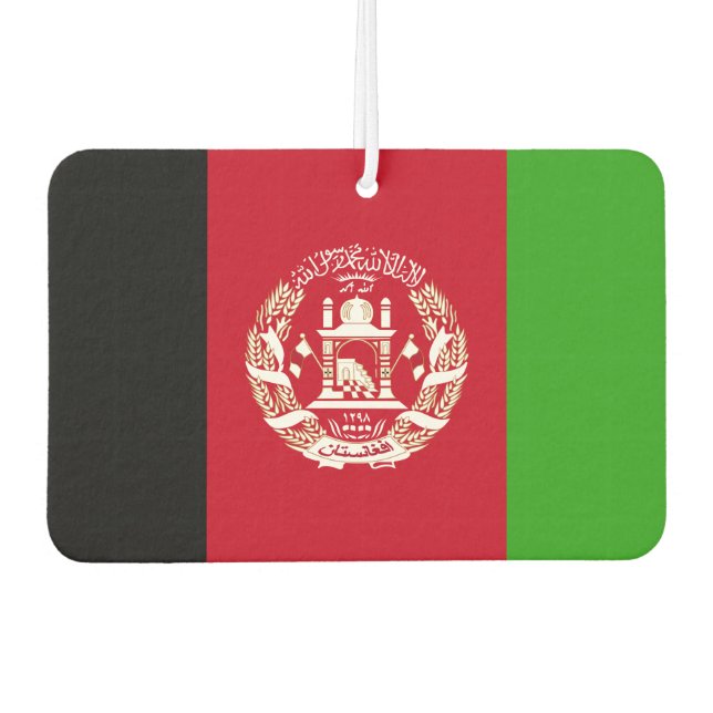 Afghanistan-Flagge Autolufterfrischer (Vorderseite)