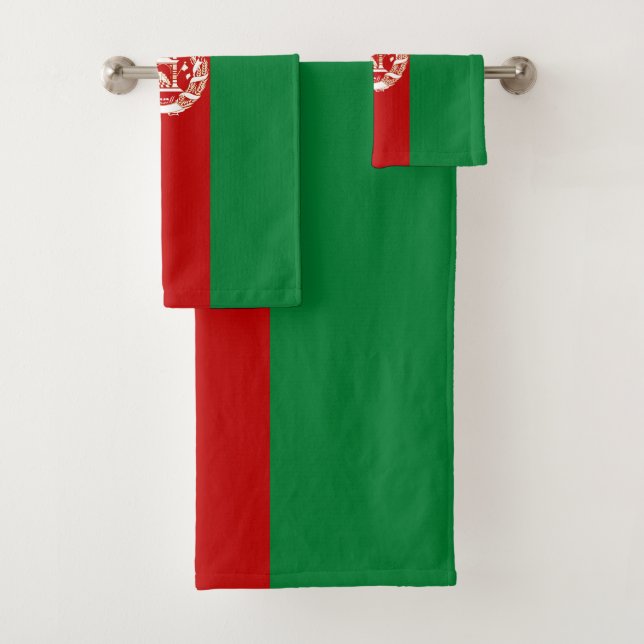 Afghanistan-Flagge Badhandtuch Set (Insitu)