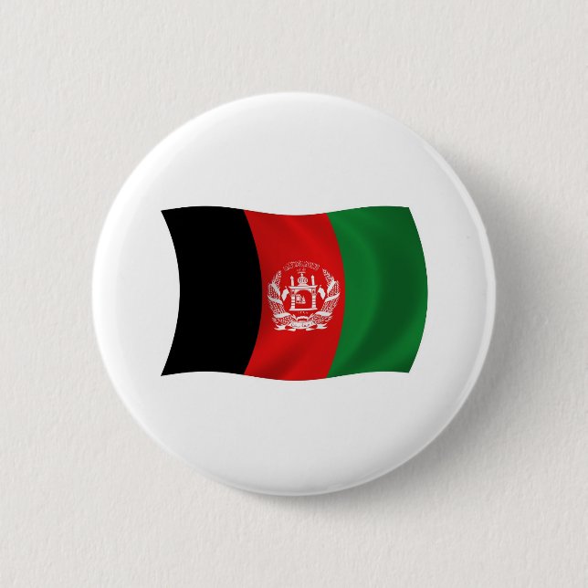 Afghanistan-Flagge-Button Button (Vorderseite)