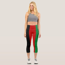 Afghanistan-Flagge Capri Leggings