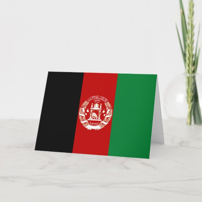 Afghanistan-Flagge Dankeskarte (Vorderseite)