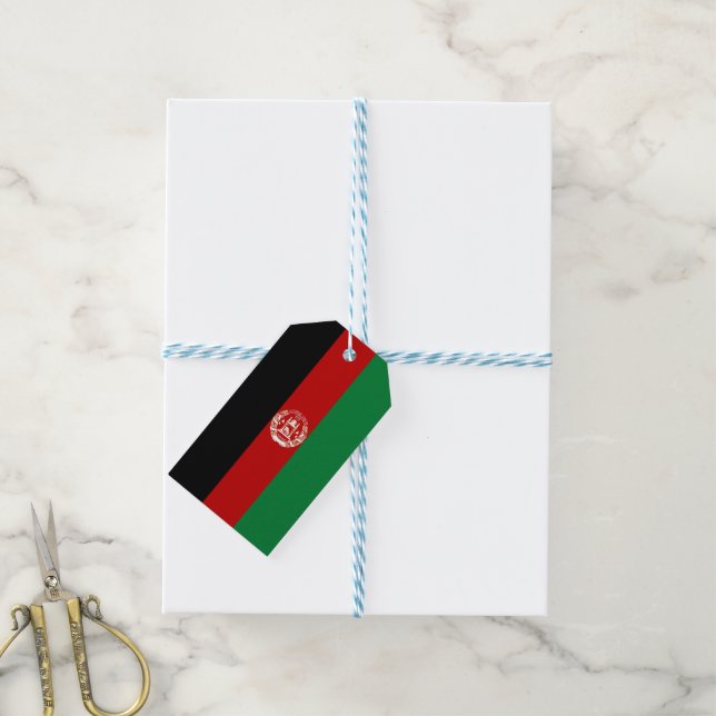Afghanistan-Flagge Geschenkanhänger (Mit Garn)