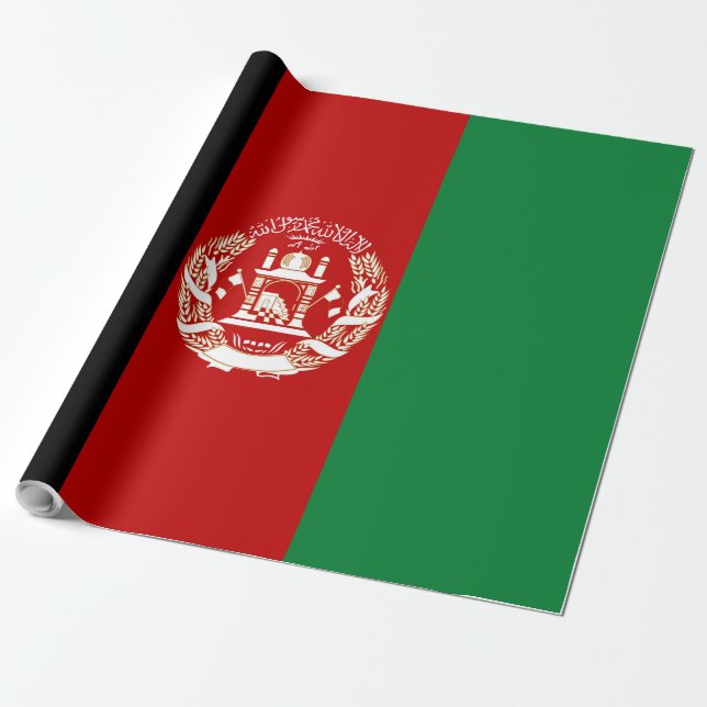 Afghanistan-Flagge Geschenkpapier (Ungerollt)