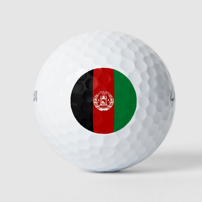 Afghanistan-Flagge Golfball (Vorderseite)