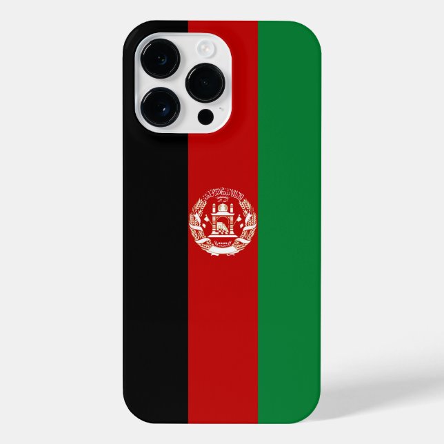 Afghanistan-Flagge iPhone 14 Pro Max Hülle (Rückseite)