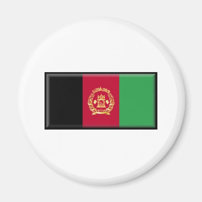 Afghanistan-Flagge Magnet (Vorne)