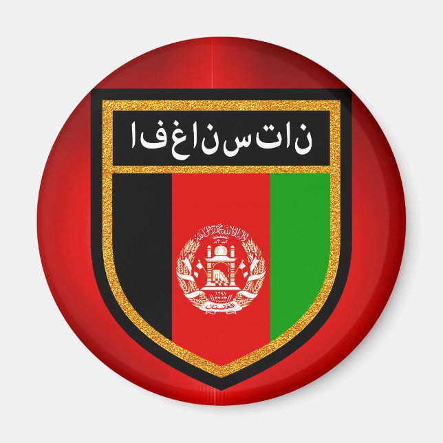 Afghanistan-Flagge Magnet (Vorne)