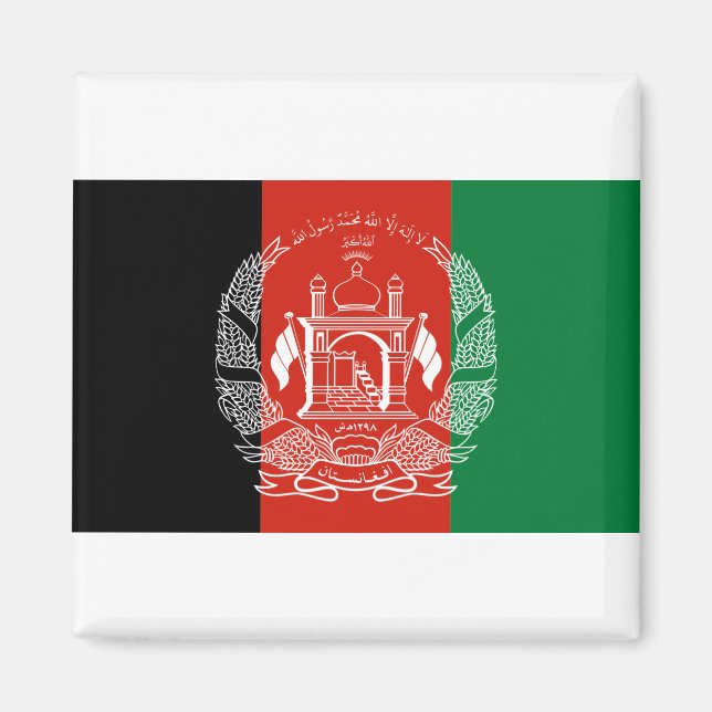 Afghanistan-Flagge Magnet (Vorne)