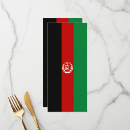 Afghanistan-Flagge Menükarte