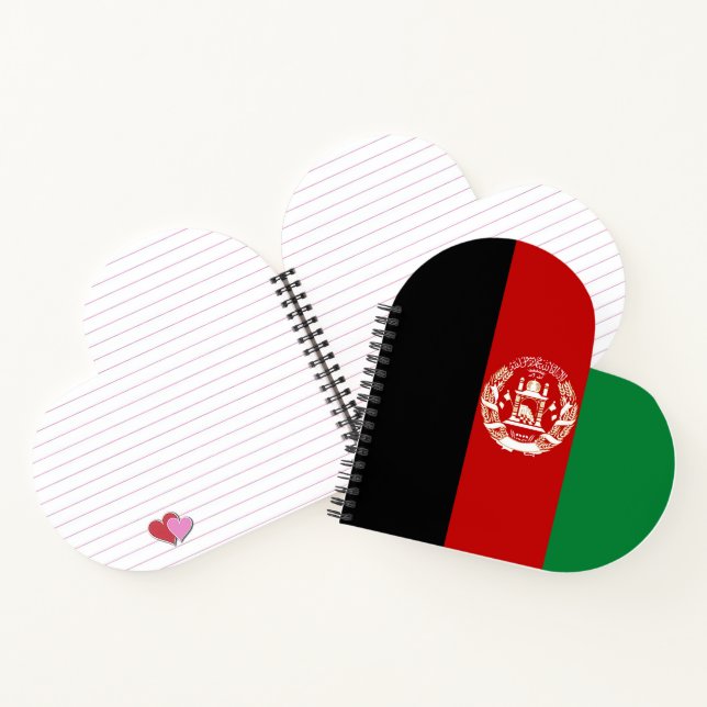 Afghanistan-Flagge Notizbuch (Innenseite)