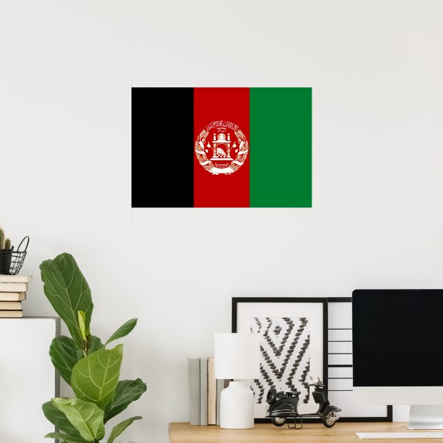 Afghanistan-Flagge Poster (Heimbüro)