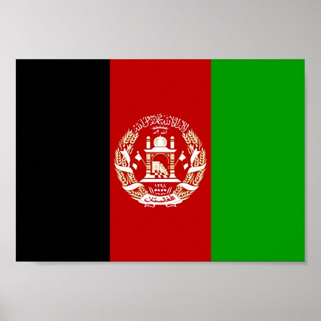 Afghanistan-Flagge Poster (Vorne)