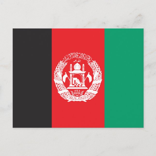 Afghanistan-Flagge Postkarte (Vorderseite)