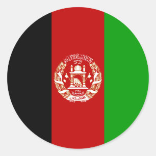 Afghanistan-Flagge Runder Aufkleber