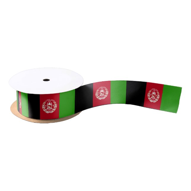 Afghanistan-Flagge Satinband (Spule)