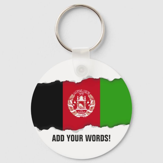 Afghanistan-Flagge Schlüsselanhänger (Vorderseite)