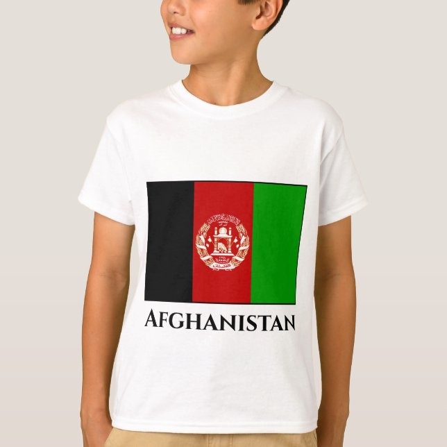 Afghanistan-Flagge T-Shirt (Vorderseite)