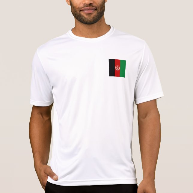 Afghanistan-Flagge T-Shirt (Vorderseite)