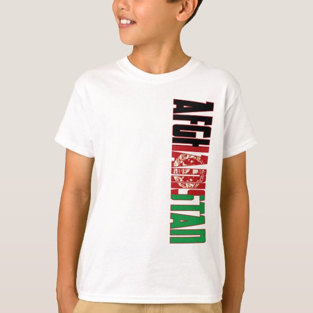 Afghanistan-Flagge T-Shirt (Vorderseite)