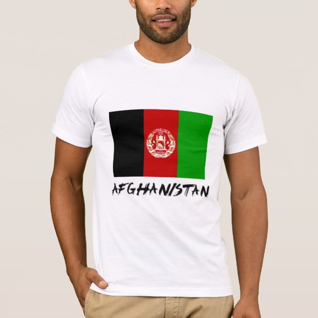 Afghanistan-Flagge T-Shirt (Vorderseite)