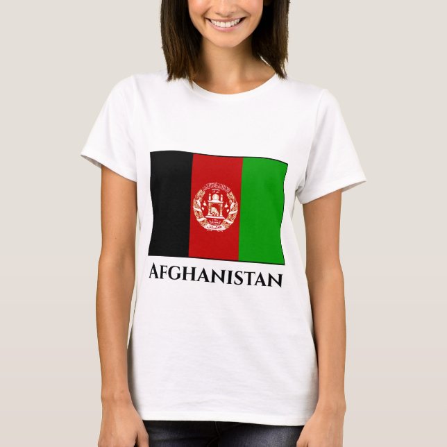 Afghanistan-Flagge T-Shirt (Vorderseite)