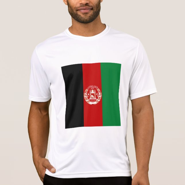 Afghanistan-Flagge T-Shirt (Vorderseite)