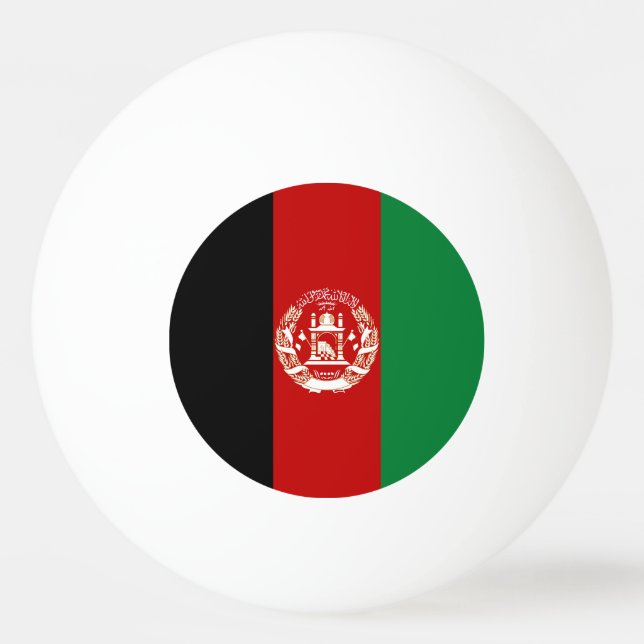 Afghanistan-Flagge Tischtennisball (Vorderseite)